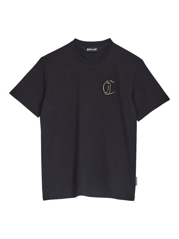 JUST CAVALLI: t-shirts - Jc Embroidery Lurex T-Shirt