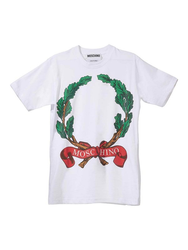 MOSCHINO: T-shirts - T-Shirt - Weiß