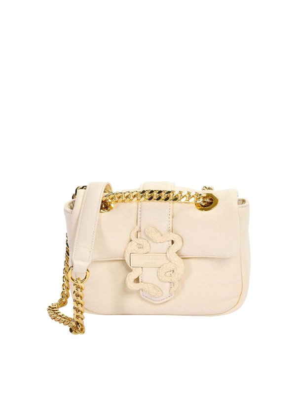 JUST CAVALLI: cross body bags - Iconic Snake Puffy Bag 4