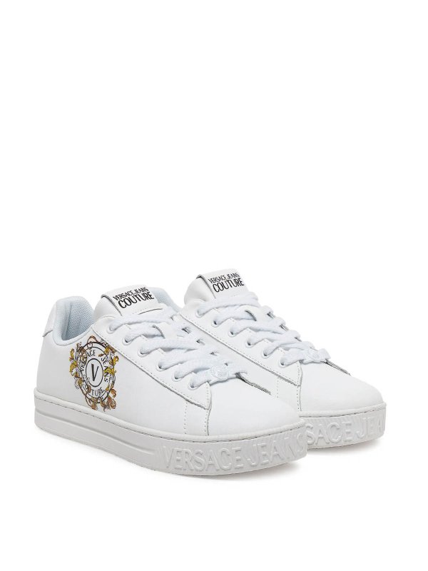 VERSACE JEANS: trainers online - Court Baroque Emblem Sneakers