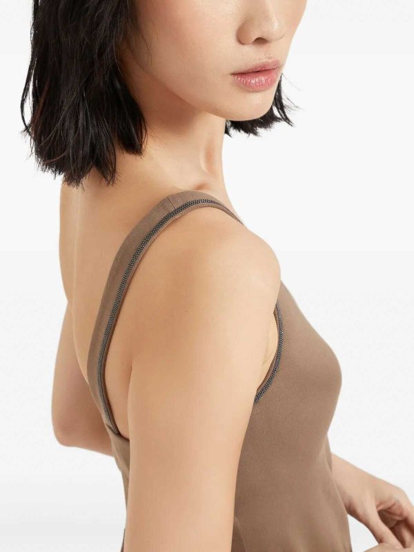 The Best Shops BRUNELLO CUCINELLI: トップス＆タンクトップ - トップ/タンクトップ - ブラウン