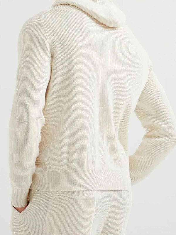 BRUNELLO CUCINELLI buy online Cotton English Rib Knit Hooded Sweatshirt
