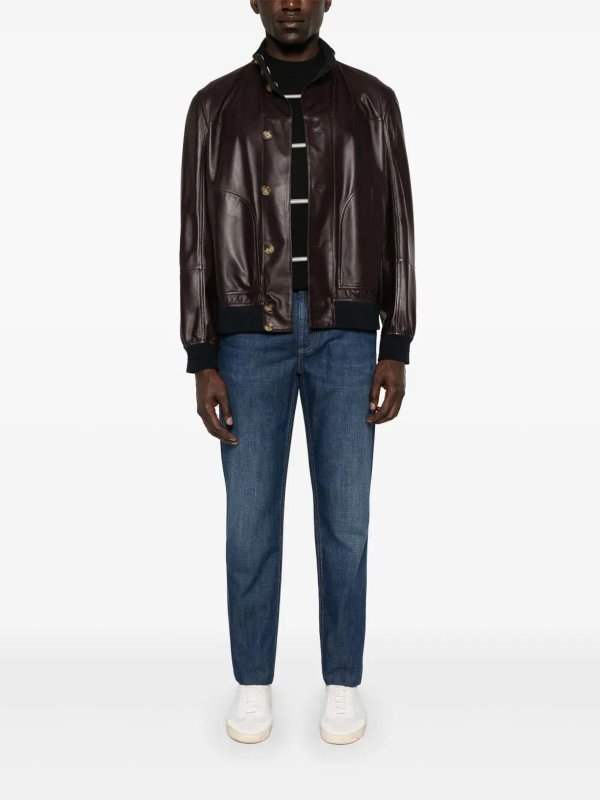 BRUNELLO CUCINELLI: ストレートジーンズ online - ストレートジーンズ - ダークウォッシュ