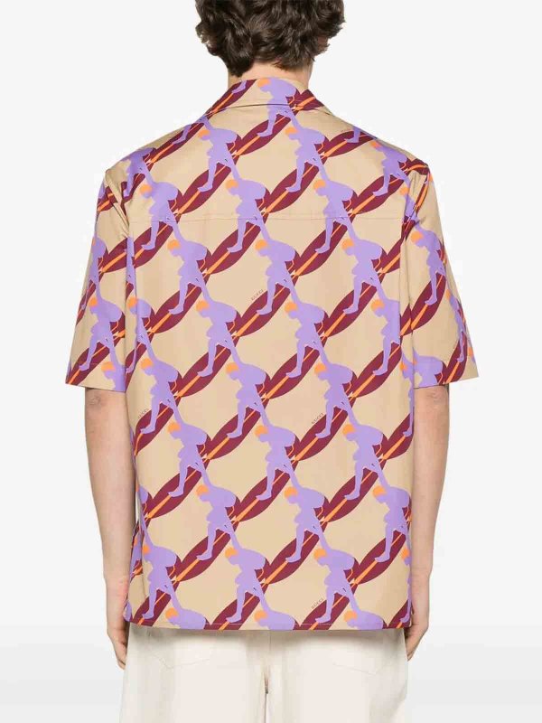 The Best Shops GUCCI: shirts - `Twisted Surf On Pop` Print Shirt
