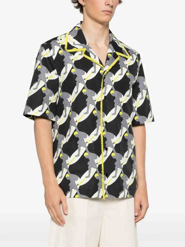 `Twisted Surf On Pop` Print Shirt shop online: GUCCI