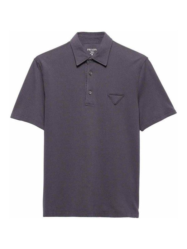 PRADA: polo shirts - Cotton Polo Shirt