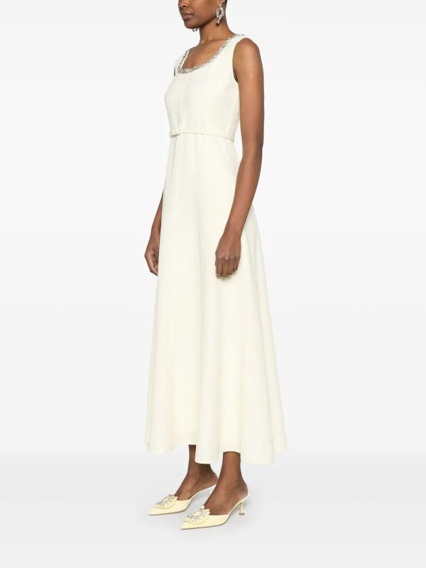 Roland Mouret Embellished Heavy Cady Midi Dress 035XAHCLIGHT