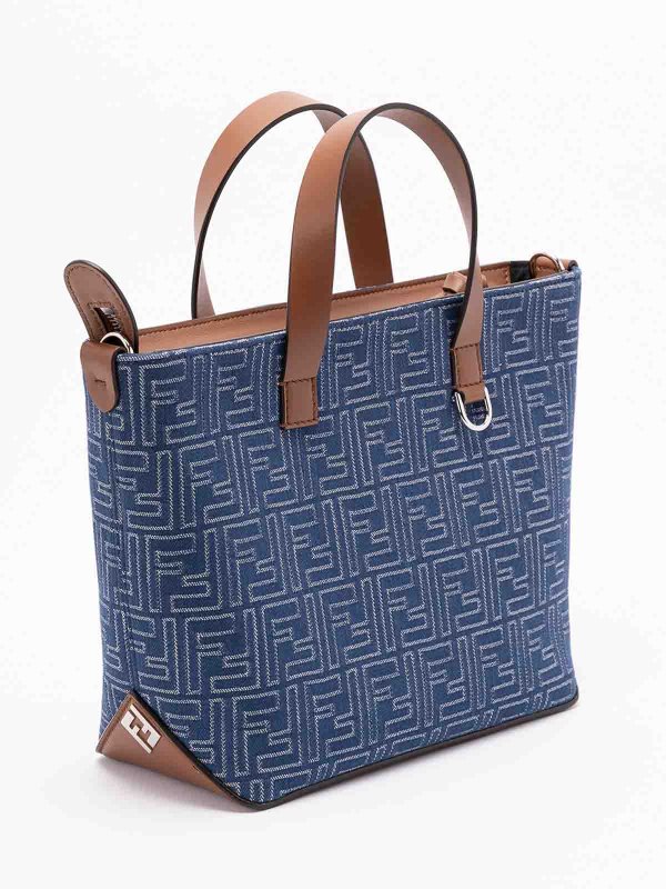 The Best Shops FENDI: cross body bags - Canvas Stripes Small Shopping Bag