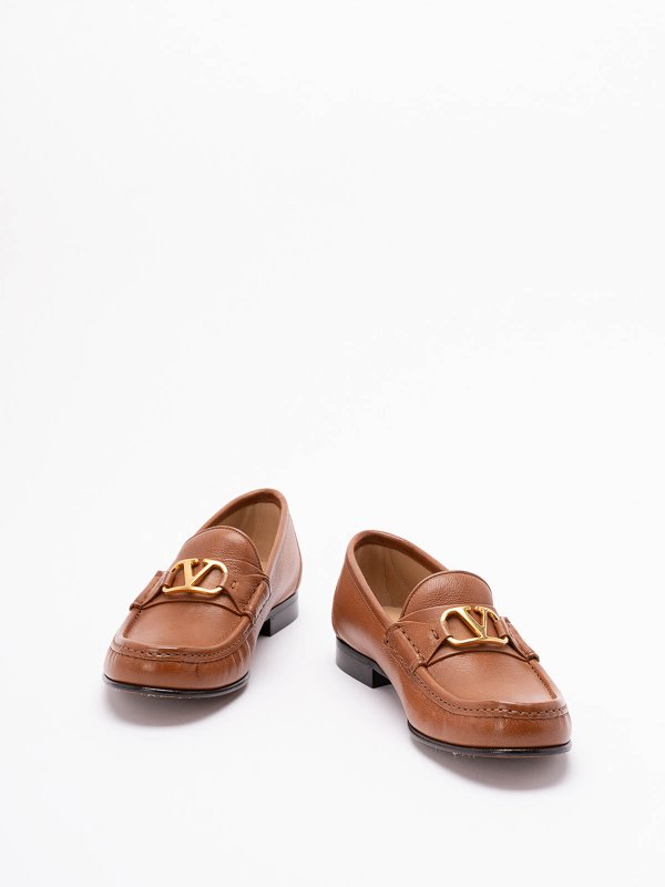 VALENTINO GARAVANI: Mocassins & Chaussures bateau online - Mocassins - Marron
