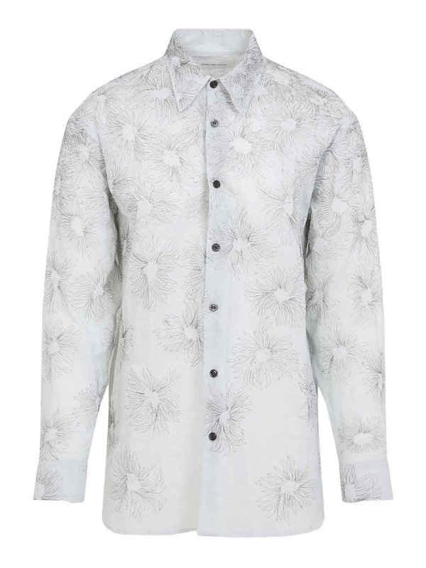 DRIES VAN NOTEN: shirts - Cami Oxford In Cotone Croom