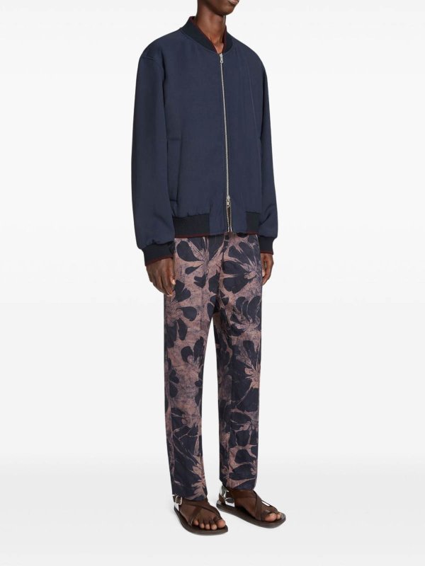The Best Shops DRIES VAN NOTEN: casual trousers - Viscose Floral Trousers
