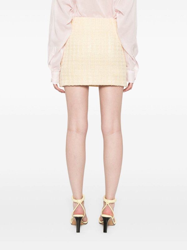 Minigonna di tweed con ricamo floreale shop online: ELISABETTA FRANCHI