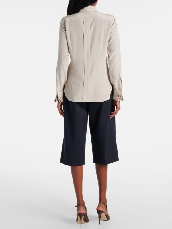 The Best Shops Max Mara: shirts - Silk Shirt With Bow Tie