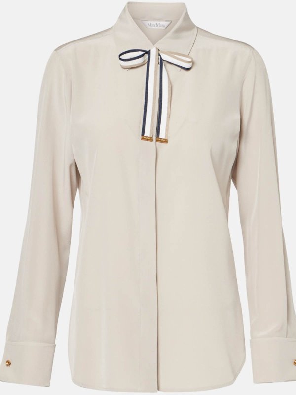 Max Mara buy online Silk Shirt With Bow Tie