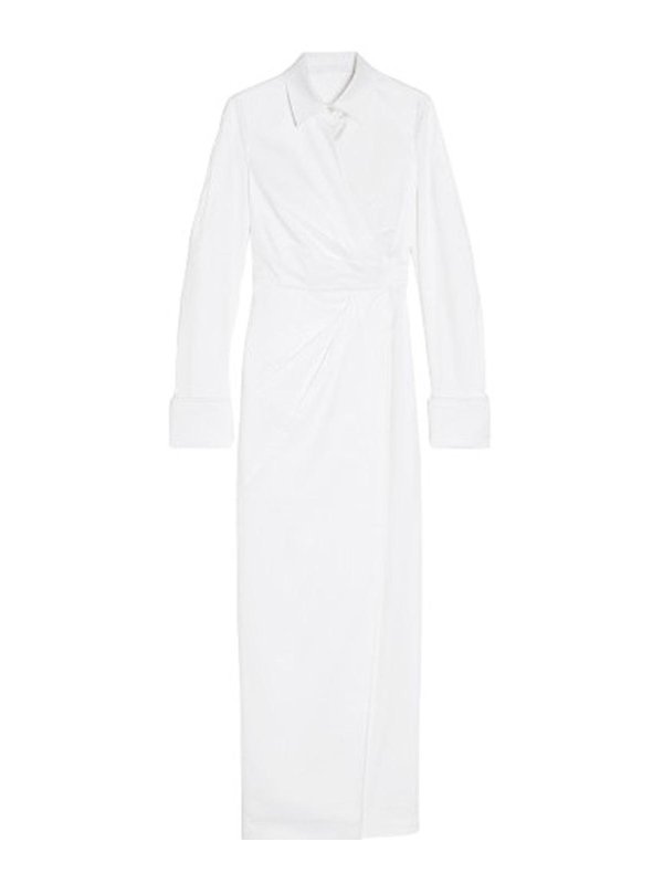 Max Mara: knee length dresses - Cotton Twill Dress