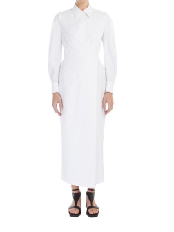 Max Mara: knee length dresses online - Cotton Twill Dress