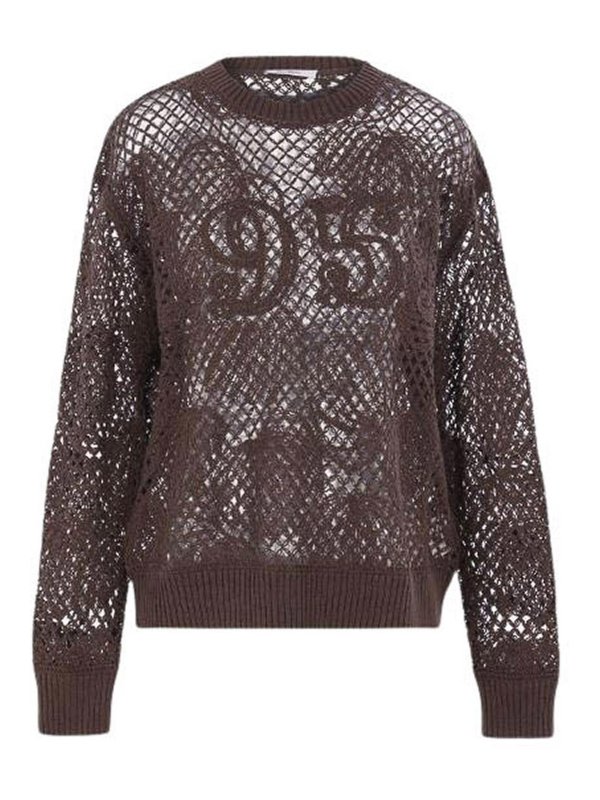 Max Mara: クルーネック - クルーネック - ブラウン