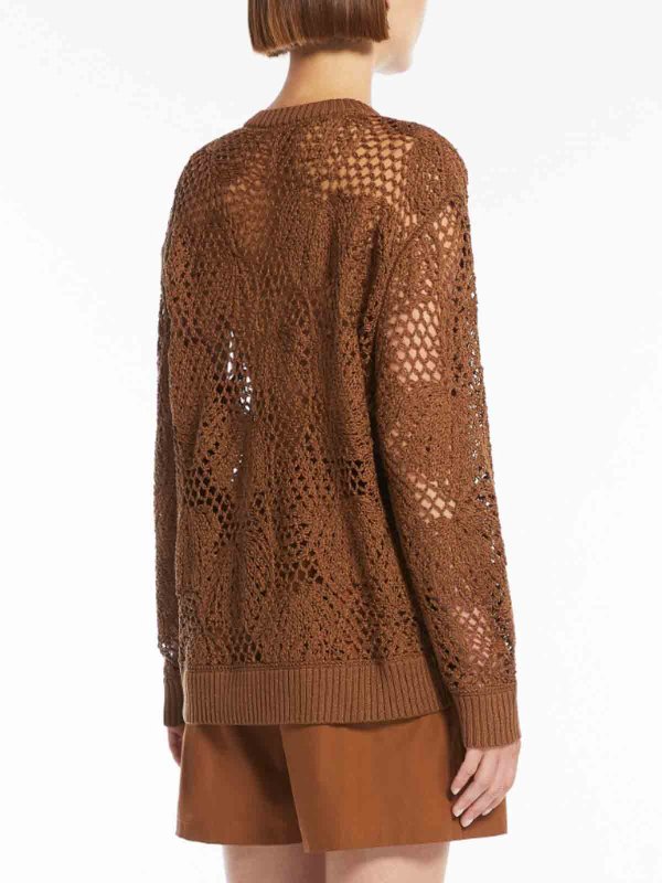 クルーネック - ブラウン shop online: Max Mara