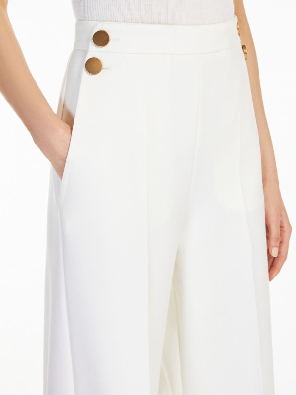 Max Mara buy online Wide Trousers In Wool Canvas