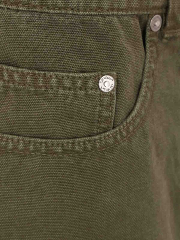 OFF-WHITE: Jeans évasés online - Jean Bootcut - Marron Clair