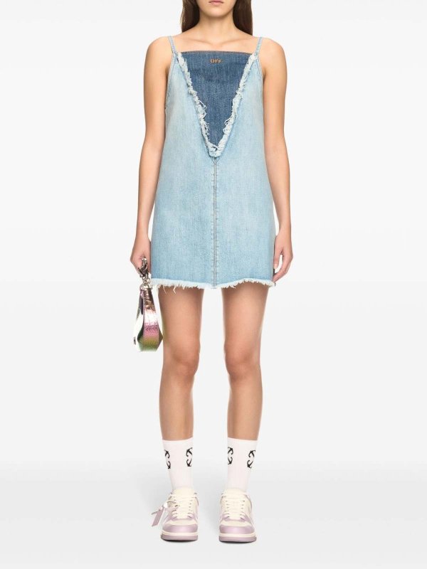 The Best Shops OFF-WHITE: knee length dresses - Denim Doll Dress