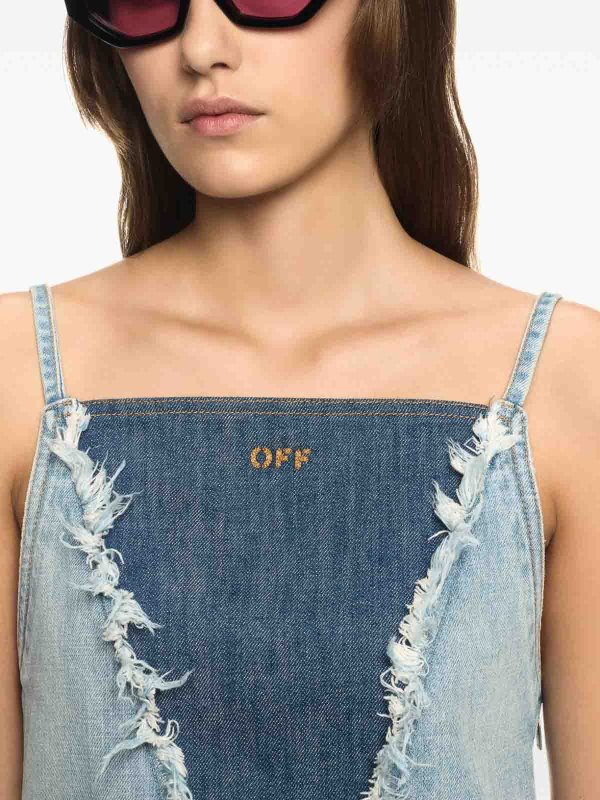 Denim Doll Dress shop online: OFF-WHITE