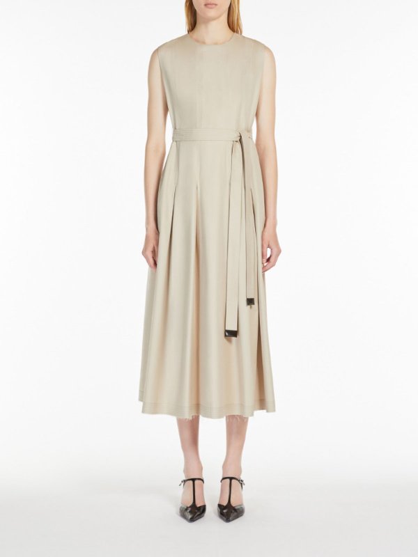 The Best Shops S MAX MARA: knee length dresses - Max Mara  Sleeveless Twill Dress