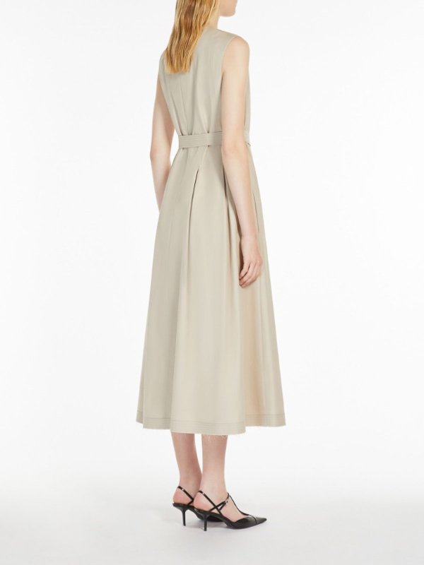 Max Mara  Sleeveless Twill Dress shop online: S MAX MARA