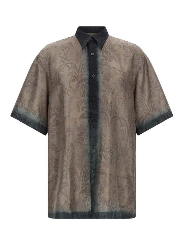 DRIES VAN NOTEN: shirts - Silk Shirt With Shaded Effect