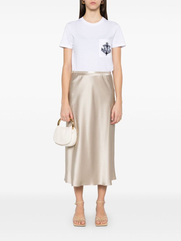 Max Mara: Faldas media pierna y semilargas online - Falda Semilarga - Plata