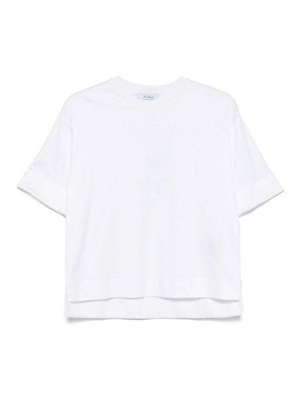 Max Mara: t-shirts - Oversize  Cotton T-Shirt