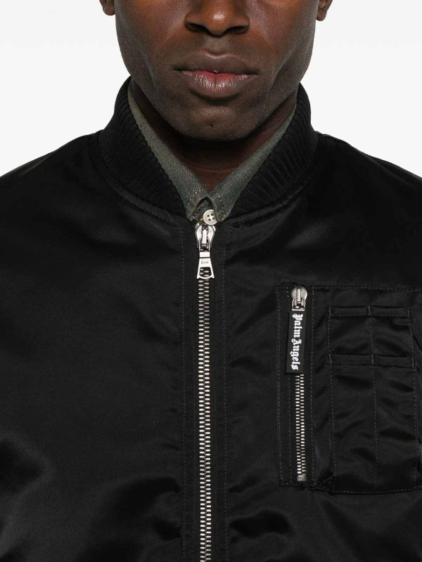 Palm Angels: bombers online - Bomber Jacket With Logo