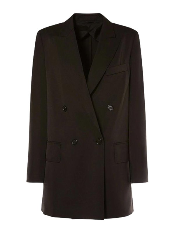 Max Mara: Blazer - Blazer - Negro