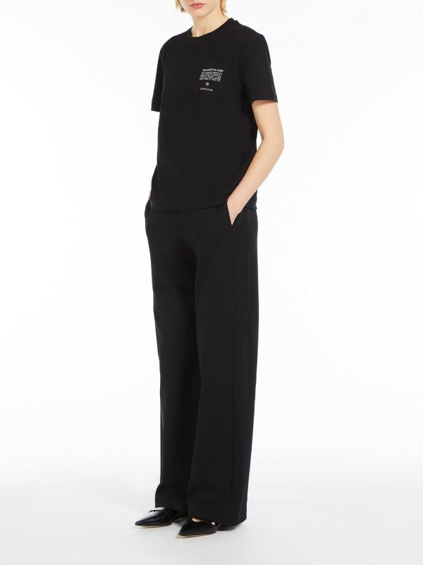 S MAX MARA: t-shirts online - Jersey T-Shirt With Pocket