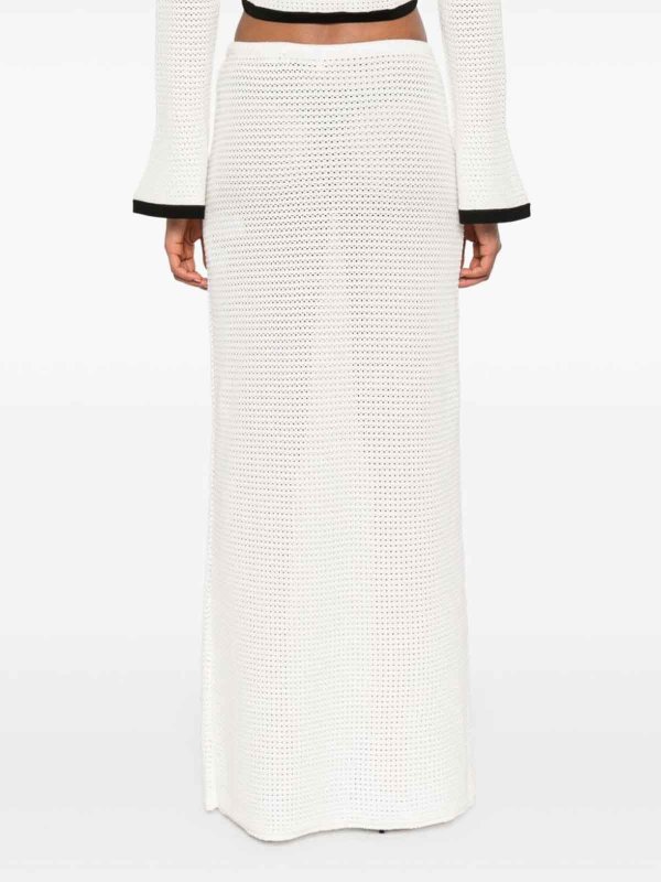 The Best Shops Self Portrait: Long skirts - Sequinned Pointelle-Knit Maxi Skirt