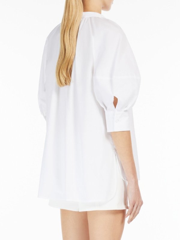 Cotton Shirt With Balloon Sleeves shop online: Max Mara