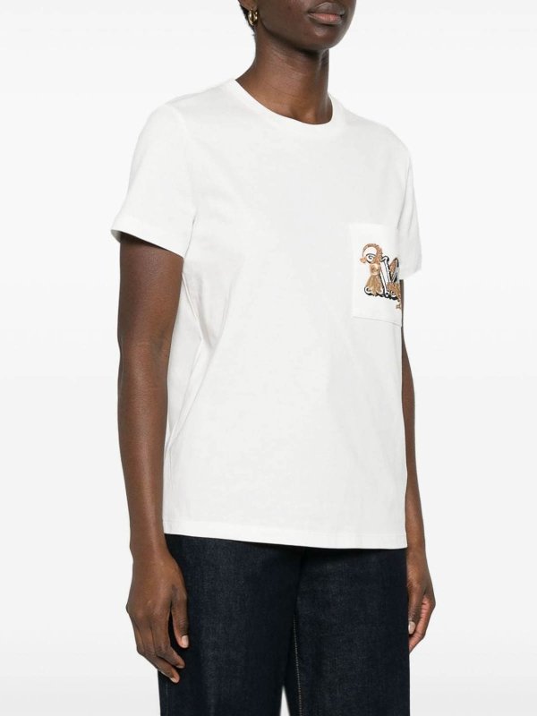 The Best Shops Max Mara: T-shirts - T-Shirt - Weiß