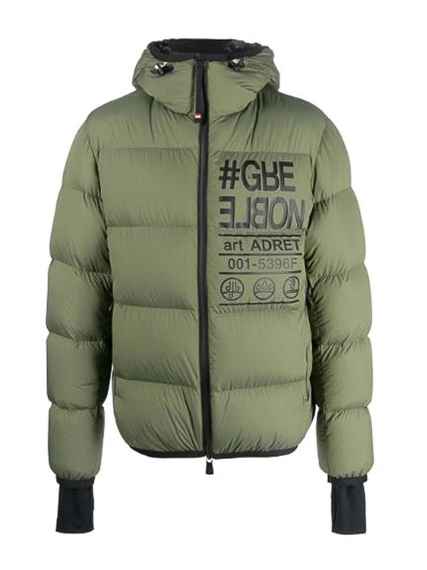 MONCLER: ダウン・ハイテクジャケット - ダウンジャケット - 緑