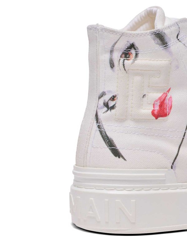 Balmain: trainers online - B-Court High Top Sneakers