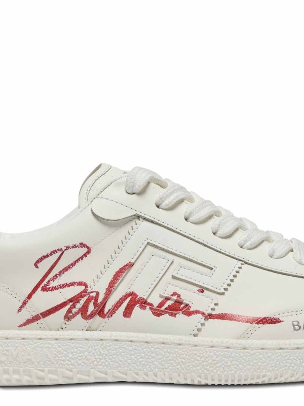 Balmain: trainers online - Sneakers Swan Lipstick in leather