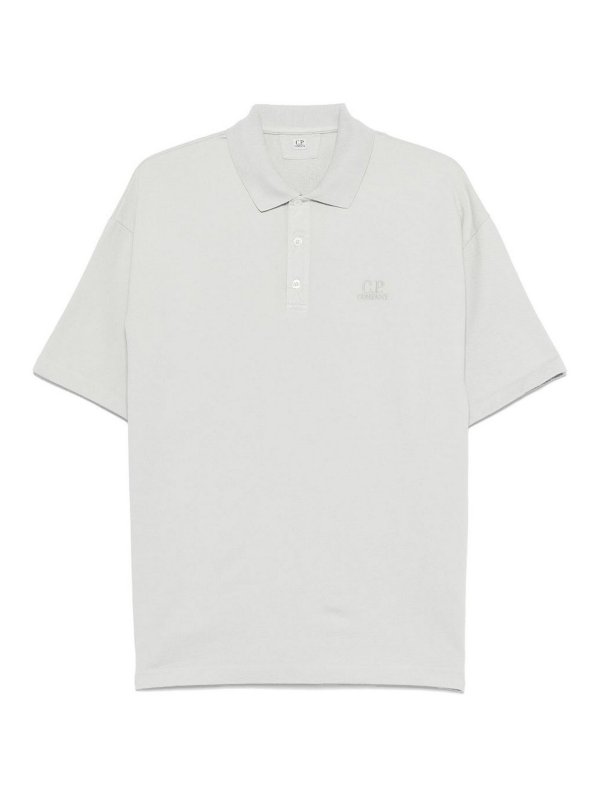C.P. COMPANY: polo shirts - Logo Cotton Polo Shirt