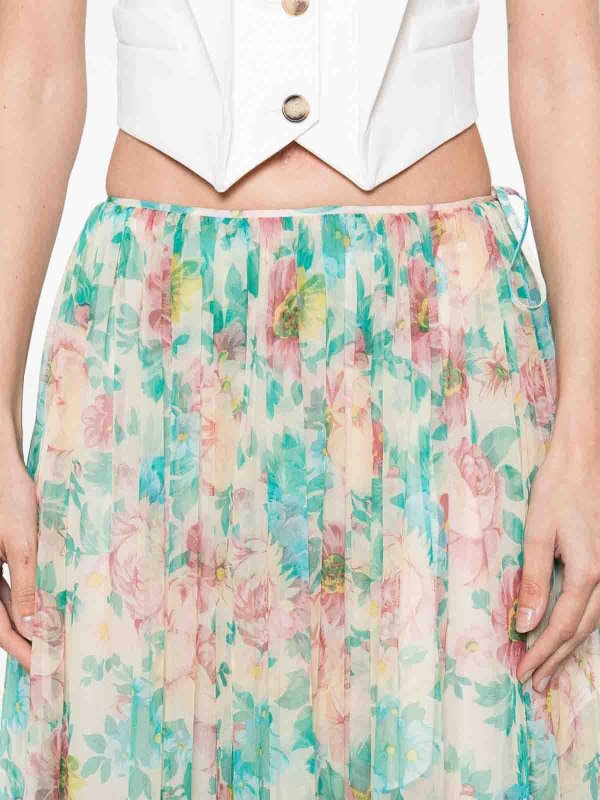 膝丈/ミディスカート - ベージュ shop online: CHLOE