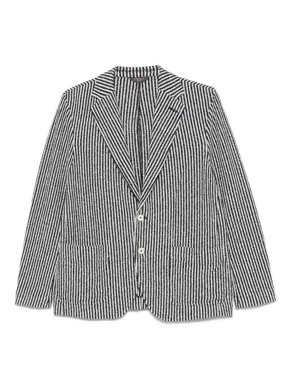 CIRCOLO 1901: casual jackets - Striped Cotton Jacket