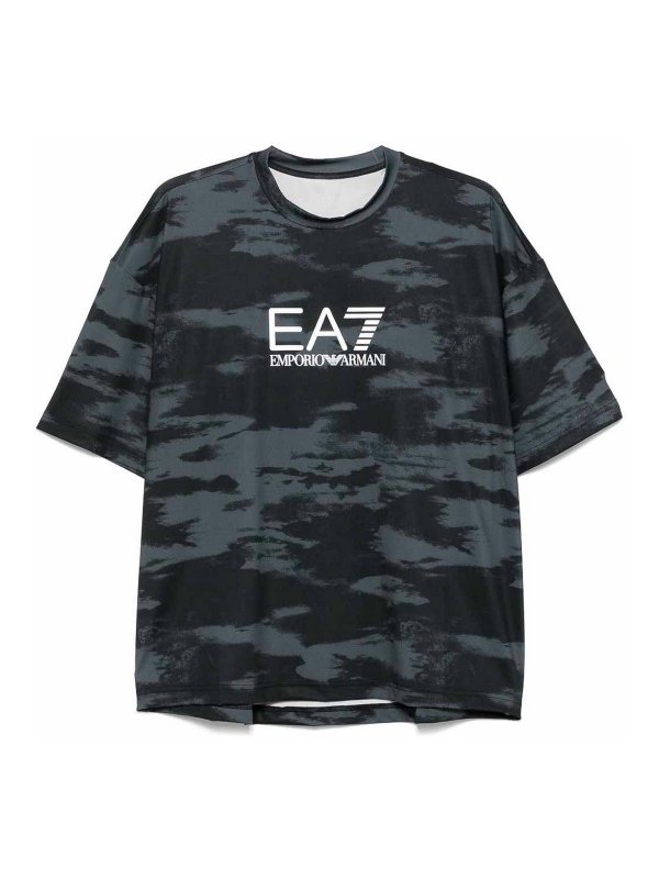 EA7 Emporio Armani: t-shirt - T-shirt stampata con logo
