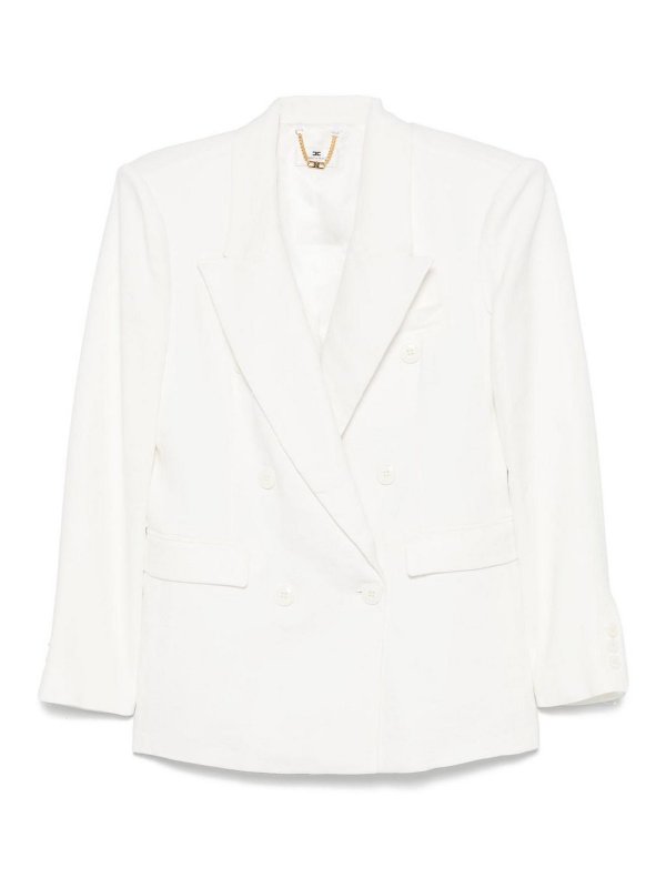 ELISABETTA FRANCHI: Vestes casuals - Veste Casual - Blanc
