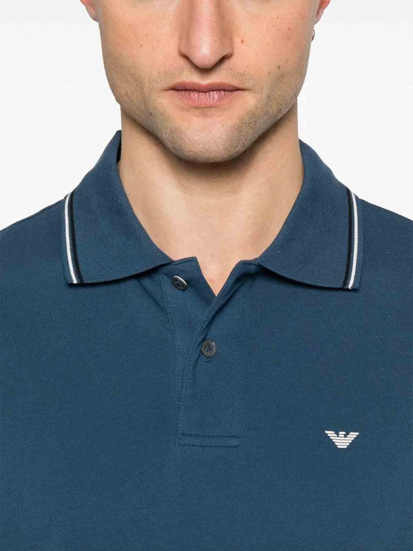 The Best Shops EMPORIO ARMANI: polo shirts - Logo Cotton Polo Shirt