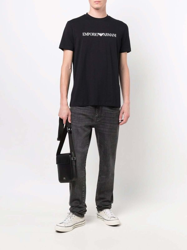 T-shirt in cotone logo shop online: EMPORIO ARMANI