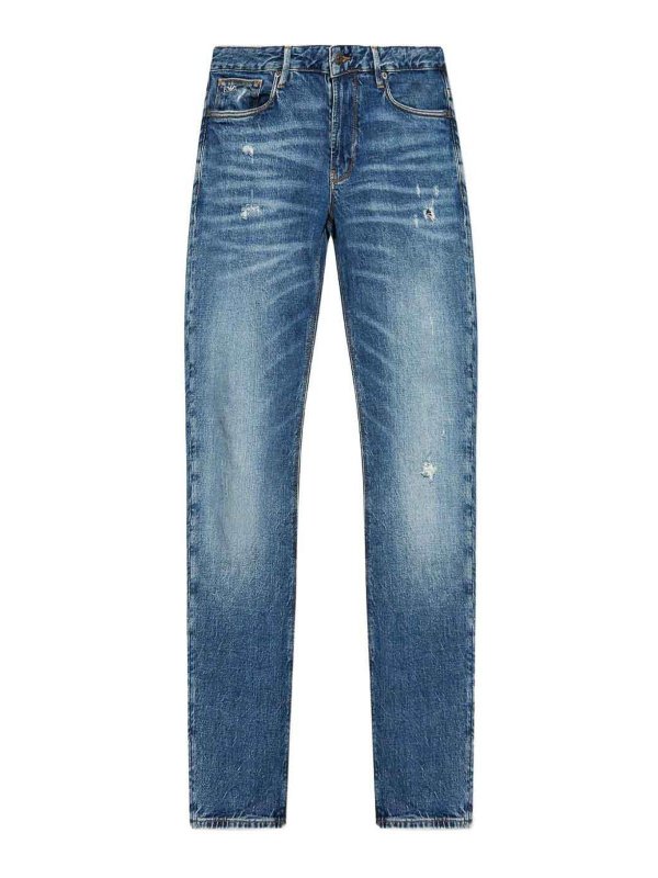 EMPORIO ARMANI: bootcut jeans - Denim Cotton Jeans