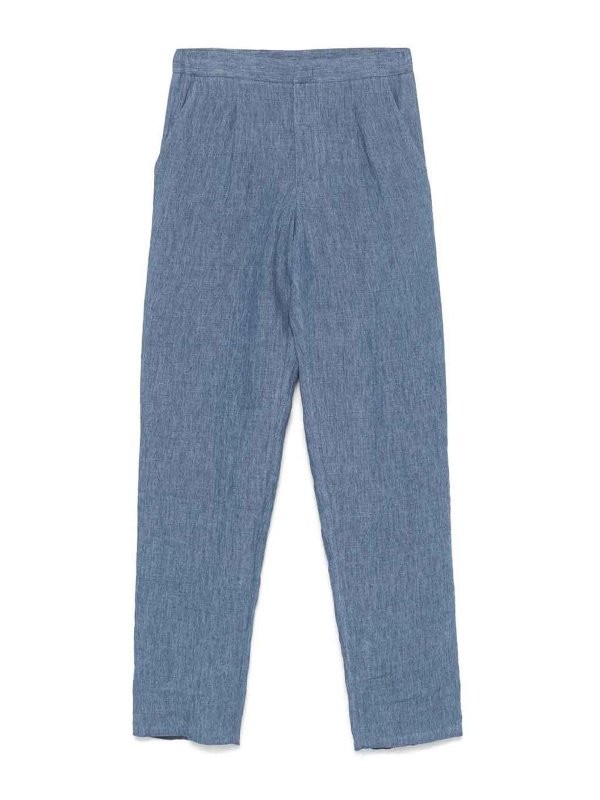 EMPORIO ARMANI: Pantalons casual - Pantalons Décontractés - Bleu