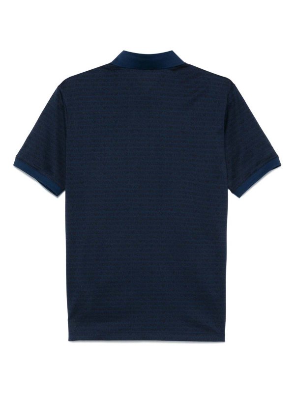 EMPORIO ARMANI: polo shirts online - Allover Logo Cotton Polo Shirt